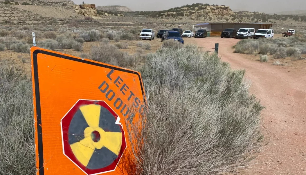 data-c-caption="The U.S. Nuclear Regulatory Commission met with residents from the Red Water Pond Road Community on April 22. The community is north of Church Rock."