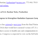 Congress Fails Victims of U.S. Nuclear Tests, Production