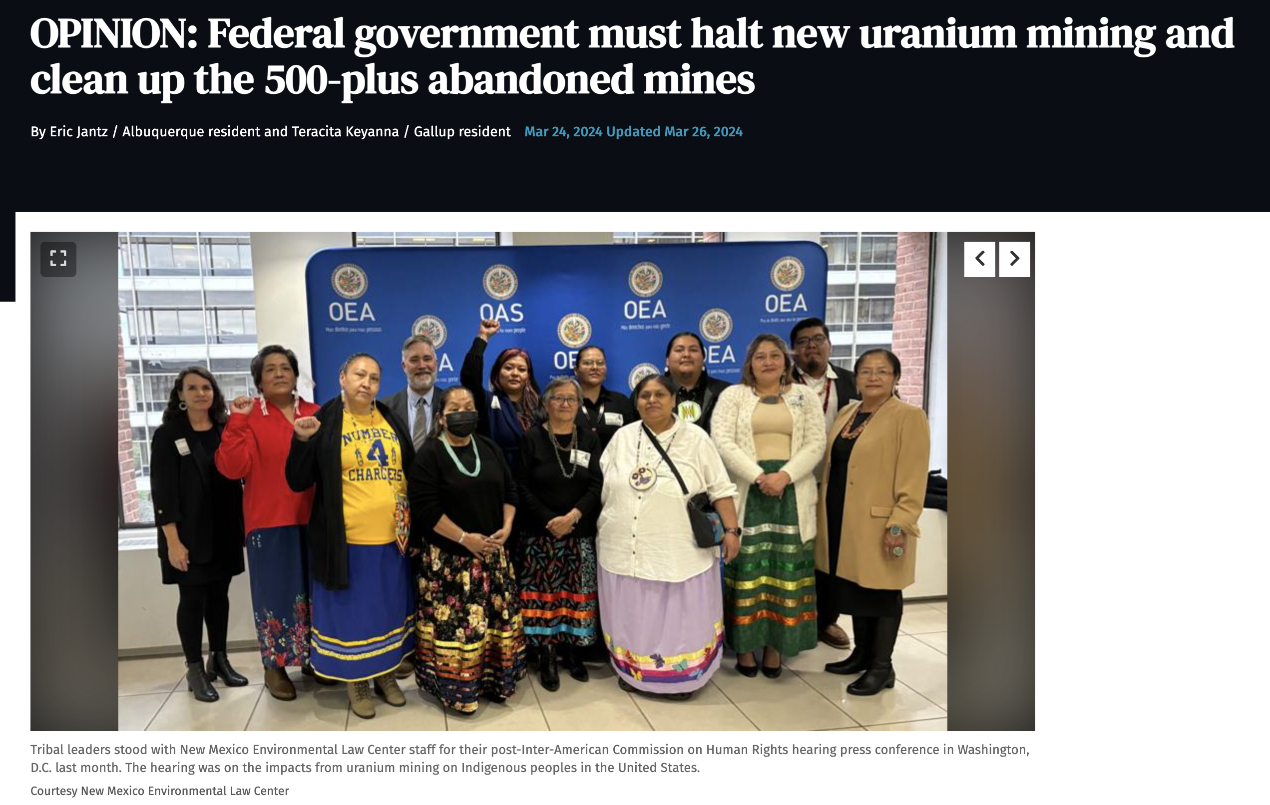 OPINION: Federal government must halt new uranium mining and clean up the 500-plus abandoned mines