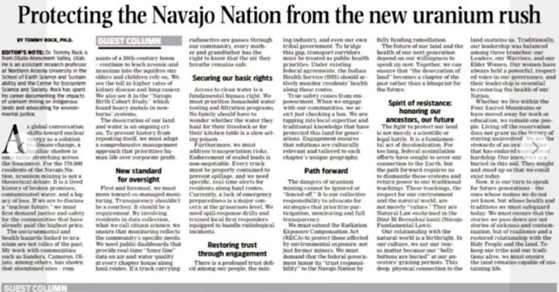 Protecting the Navajo Nation from the new uranium rush